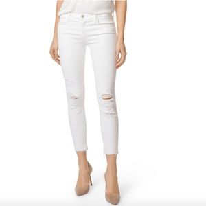 J Brand Debutante Mid-rise Jeans in White